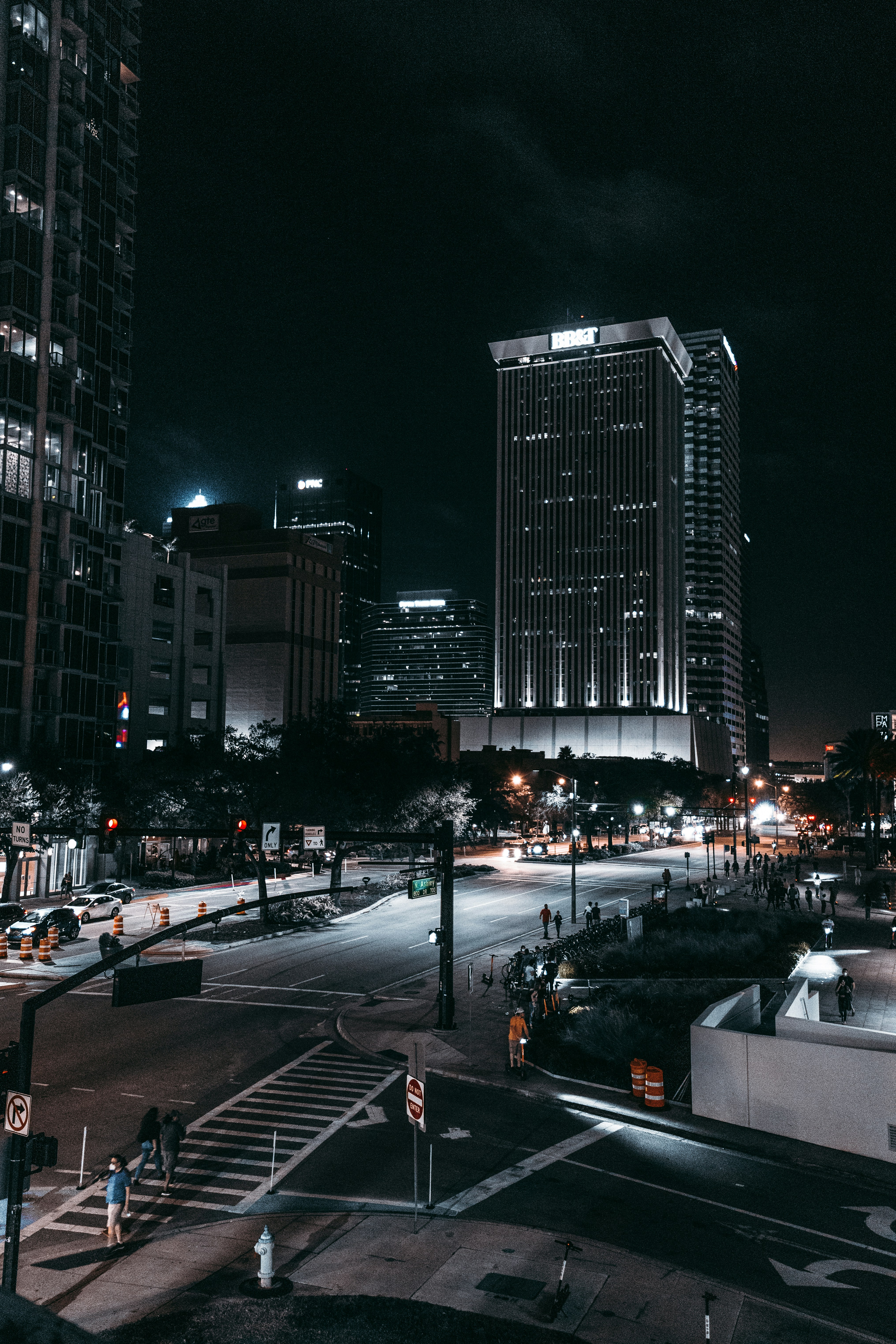 Downtown Tampa skyline at dusk